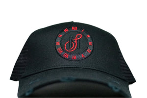 Black Distressed Snapback