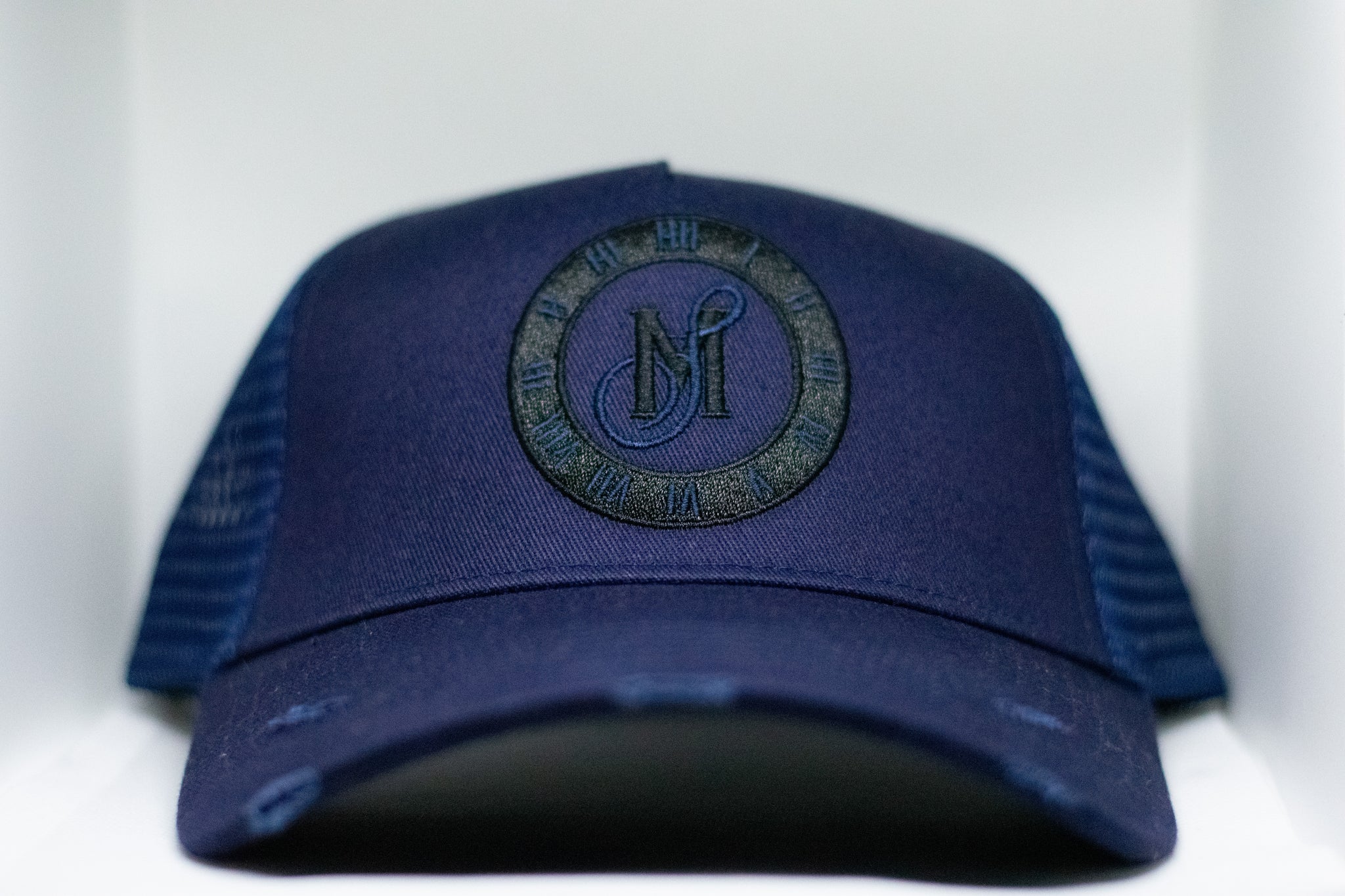 Navy Distressed Snapback